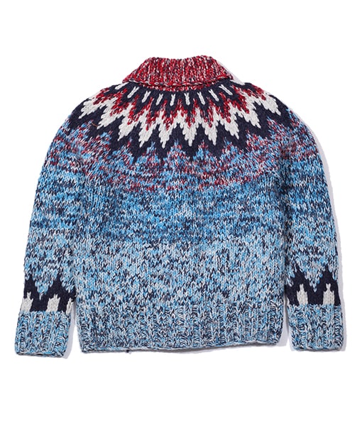 CAMBIO（カンビオ）の「FEATHER NECKLINE HANDKNIT COWICHAN カーディガン(TKNF1806)（その他・メンズ・RED・Sサイズ/Mサイズ/Lサイズ）」の5枚目の写真