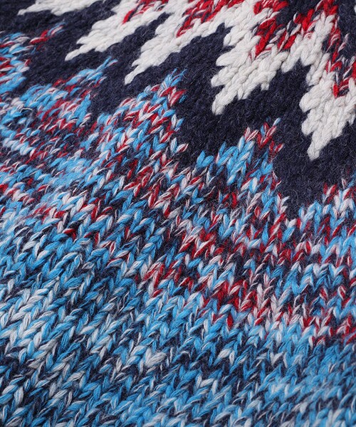 CAMBIO（カンビオ）の「FEATHER NECKLINE HANDKNIT COWICHAN カーディガン(TKNF1806)（その他・メンズ・RED・Sサイズ/Mサイズ/Lサイズ）」の6枚目の写真