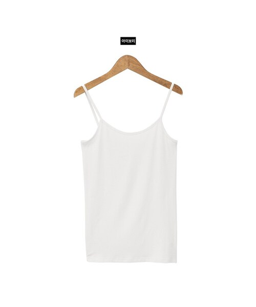 Dailyabout(デイリーアバウト)の「ベーシックスリムキャミソール(キャミソール・レディース・ホワイト/ブラック・FREE)」の1枚目の写真