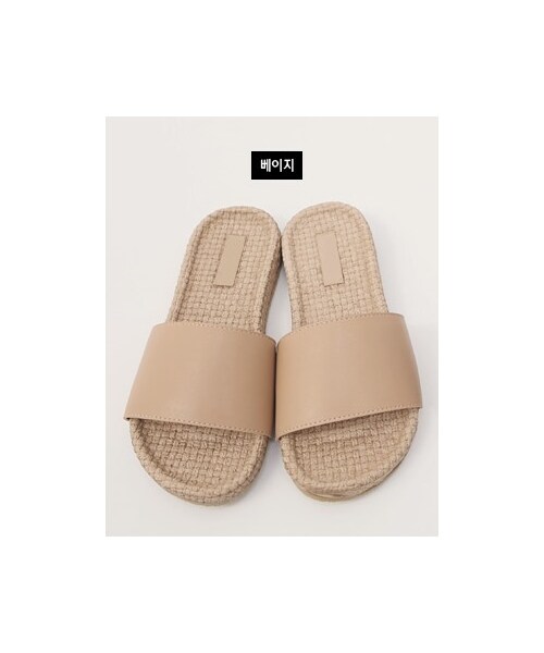 Dailyabout(デイリーアバウト)の「ストロー風ローヒールサンダル(サンダル・レディース・ブラック/ベージュ・23cm~24.5cm)」の2枚目の写真