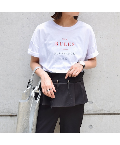 no brand（ノーブランド）の「メッセージロゴTEE（Tシャツ/カットソー・レディース・その他）」の4枚目の写真
