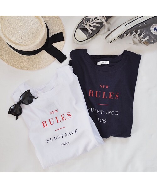 no brand（ノーブランド）の「メッセージロゴTEE（Tシャツ/カットソー・レディース・その他）」の2枚目の写真