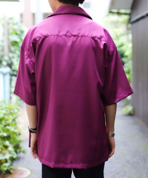 LIDNM（リドム）の「マイクロスパンオープンカラーシャツ【ダークパープル】（シャツ/ブラウス・メンズ・パープル・S.M.L）」の4枚目の写真