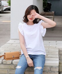 DHOLIC | フリルショルダースリーブレス(タンクトップ)