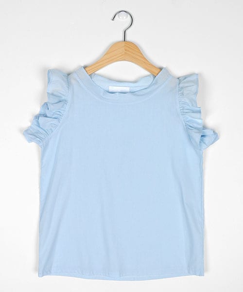 DHOLIC（ディーホリック）の「フリルショルダースリーブレス（タンクトップ・レディース・ホワイト/ブラウン/ブラック/ブルー・FREE）」の4枚目の写真