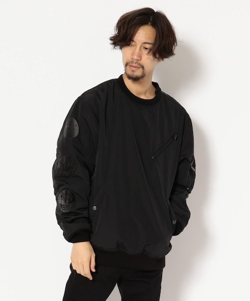 roar(ロアー)の「【先行予約】【別注】AVIREX×roar/TYPE MA-1 CREW NECK WAPPEN CUSTOM(ジャケット/アウター・メンズ・BLACK/OLIVE・M/L/XL/XXL)」の11枚目の写真