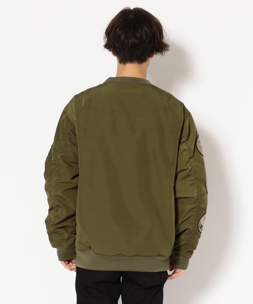 roar(ロアー)の「【先行予約】【別注】AVIREX×roar/TYPE MA-1 CREW NECK WAPPEN CUSTOM(ジャケット/アウター・メンズ・BLACK/OLIVE・M/L/XL/XXL)」の3枚目の写真