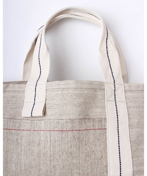 45R（フォーティファイブアール）の「ツイードダックTOTE BAG 小（バッグ・ベージュ/チャコール・0-フリー）」の5枚目の写真