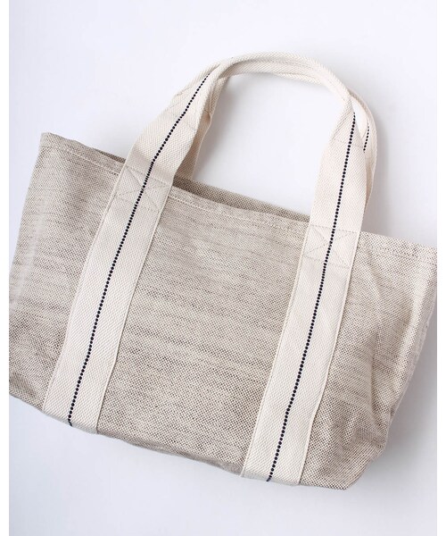 45R（フォーティファイブアール）の「ツイードダックTOTE BAG 小（バッグ・ベージュ/チャコール・0-フリー）」の3枚目の写真