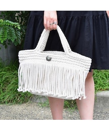 no brand | 【7/12(THU)18:00発売】ヴィンテージフリンジトート(トートバッグ)