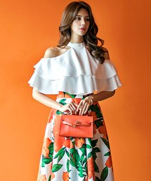 DINT | ダブルラッフルホールターブラウス(シャツ/ブラウス)