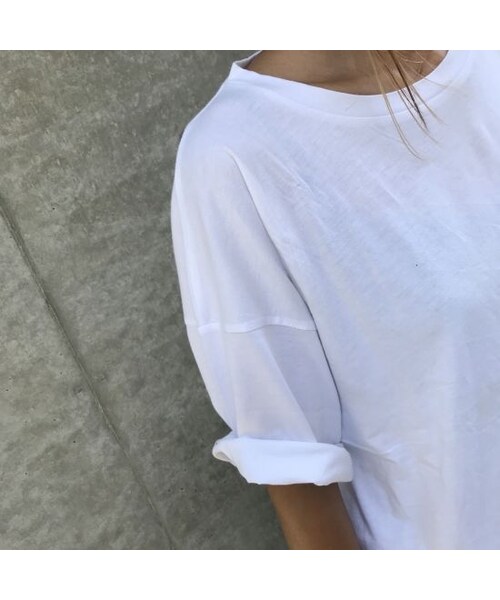 copine（コピン）の「裾スリットボーイフレンドビッグTシャツ(3color)【クリックポスト対象商品】（Tシャツ/カットソー・レディース・その他）」の14枚目の写真