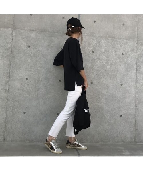 copine（コピン）の「裾スリットボーイフレンドビッグTシャツ(3color)【クリックポスト対象商品】（Tシャツ/カットソー・レディース・その他）」の10枚目の写真