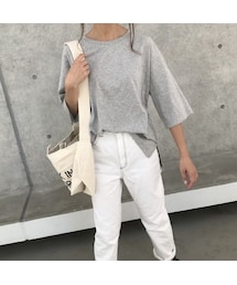 copine | 裾スリットボーイフレンドビッグTシャツ(3color)【クリックポスト対象商品】(Tシャツ/カットソー)