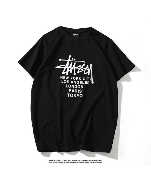 峯田STUSSY×Supreme ステューシー×シュプリーム Supreme - supreme stussy コラボTシャツの通販 by yyyyt03's