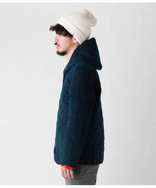 JUNRED(ジュンレッド)の「キルティングフードブルゾン(ブルゾン・メンズ・グリーン/ネイビー・0/1/2)」の4枚目の写真