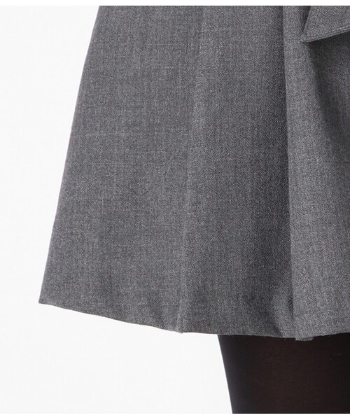 VIS（ビス）の「★自宅で洗える★ウエストリボンタックキュロット（パンツ・レディース・グレー/ピンク/ブラック/ベージュ・M/S）」の10枚目の写真
