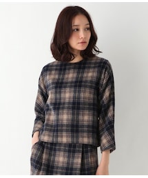ADAM ET ROPE' | シャギーチェックプルオーバー(トップス)