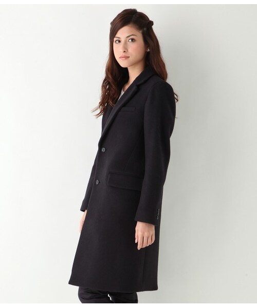 ADAM ET ROPE'（アダムエロペ）の「チェスターコート（コート・レディース・ネイビー/キャメル・36/38）」の4枚目の写真