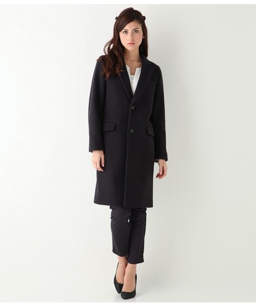 ADAM ET ROPE'（アダムエロペ）の「チェスターコート（コート・レディース・ネイビー/キャメル・36/38）」の13枚目の写真