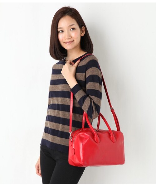 ADAM ET ROPE'（アダムエロペ）の「パンドミーボストン（バッグ・レディース・レッド/ブラック/キャメル・M）」の11枚目の写真