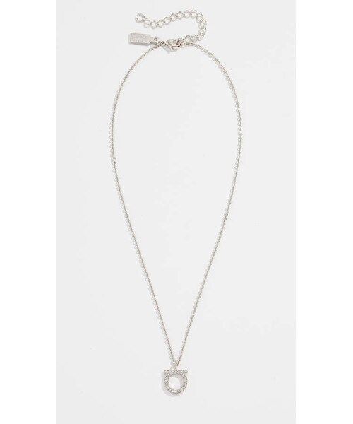 FERRAGAMO（フェラガモ）の「Salvatore Ferragamo Crystal Gancio Necklace（ネックレス・レディース・Gold/Silver・One Size）」の6枚目の写真