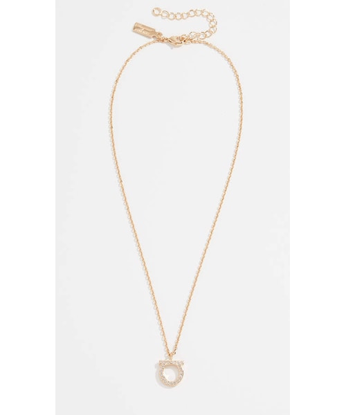 FERRAGAMO（フェラガモ）の「Salvatore Ferragamo Crystal Gancio Necklace（ネックレス・レディース・Gold/Silver・One Size）」の4枚目の写真