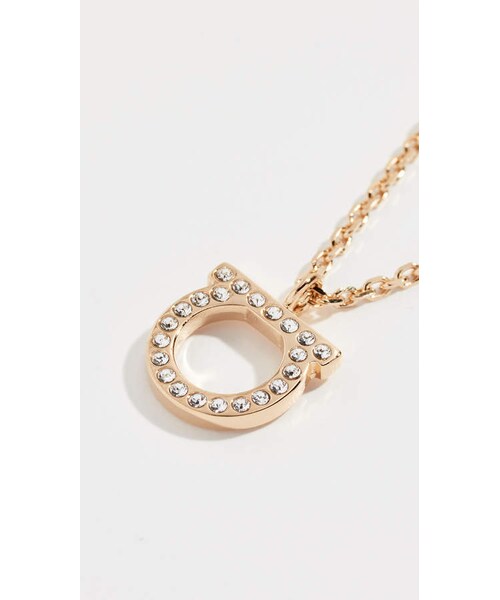 FERRAGAMO（フェラガモ）の「Salvatore Ferragamo Crystal Gancio Necklace（ネックレス・レディース・Gold/Silver・One Size）」の7枚目の写真