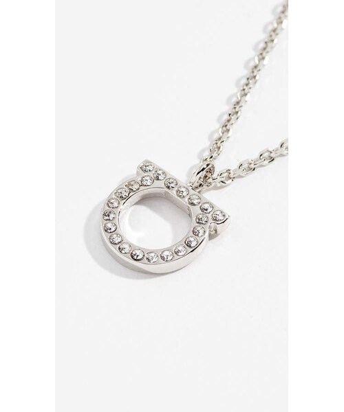 FERRAGAMO（フェラガモ）の「Salvatore Ferragamo Crystal Gancio Necklace（ネックレス・レディース・Gold/Silver・One Size）」の5枚目の写真