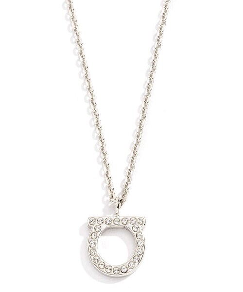 FERRAGAMO（フェラガモ）の「Salvatore Ferragamo Crystal Gancio Necklace（ネックレス・レディース・Gold/Silver・One Size）」の3枚目の写真