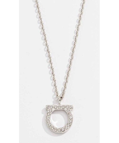 FERRAGAMO（フェラガモ）の「Salvatore Ferragamo Crystal Gancio Necklace（ネックレス・レディース・Gold/Silver・One Size）」の2枚目の写真