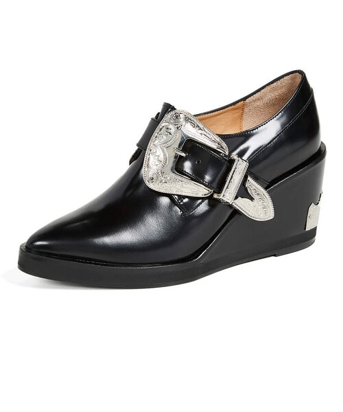 Toga Pulla,Toga Pulla Buckled Wedge Oxford Shoes - WEAR
