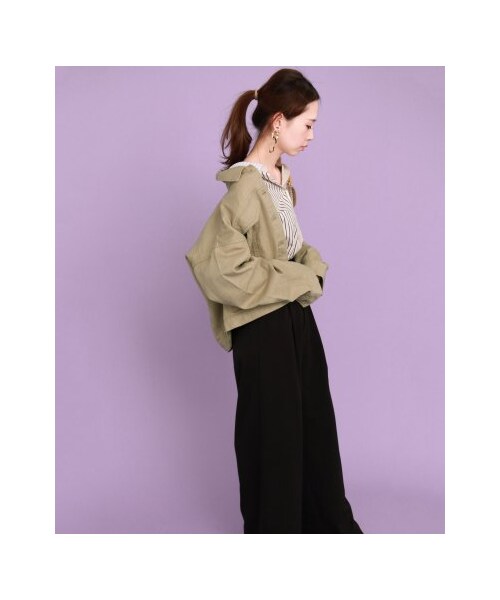 KBF（ケイビーエフ）の「【予約】コットンBIGジャケット（ジャケット/アウター・レディース・ONE WASH/BLUE/BEIGE・one）」の9枚目の写真