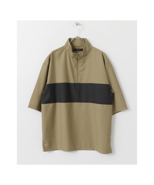 SENSE OF PLACE by URBAN RESEARCH（センスオブプレイスバイアーバンリサーチ）の「ハーフジッププルオーバー(5分袖)（トップス・メンズ・BEIGE/NAVY・M/L）」の10枚目の写真