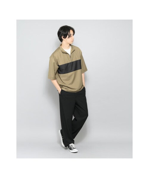 SENSE OF PLACE by URBAN RESEARCH（センスオブプレイスバイアーバンリサーチ）の「ハーフジッププルオーバー(5分袖)（トップス・メンズ・BEIGE/NAVY・M/L）」の3枚目の写真