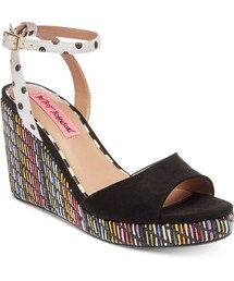 betsey johnson tobie embellished platform sandals