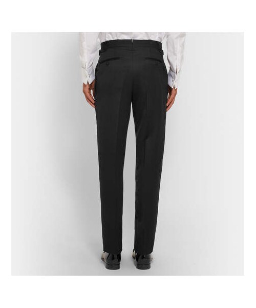 Tom Ford,TOM FORD Black O'connor Slim-Fit Wool And Mohair-Blend