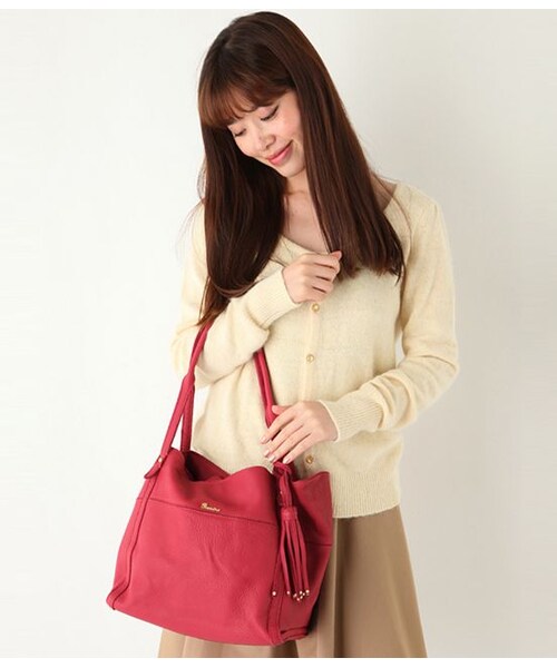 ROPE' PICNIC PASSAGE（ロペピクニックパサージュ）の「【Beau're×Rope' Picnic】 トートバッグ（バッグ・レディース・ピンク/イエロー/ブラック/キャメル・F）」の12枚目の写真