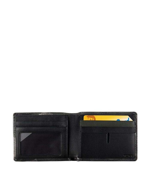 tumi black leather wallet
