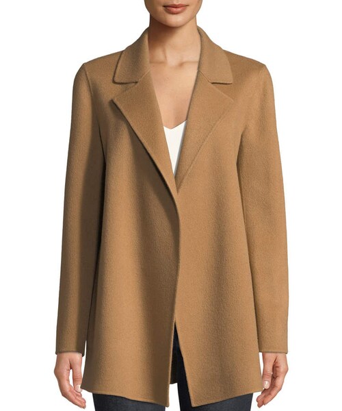 Double face wool and cashmere coat