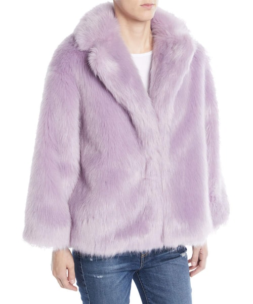 美品　ALICE + OLIVIA ラビット、タヌキファー　ジャケット Alice + Olivia Topher Boxy Jacket | Saks Fifth Avenue