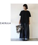 susuri | CAERULA カエルラ　丸胴天竺ポケットTシャツ　♯ブラック(洋裝)
