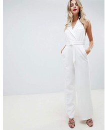 white tux jumpsuit
