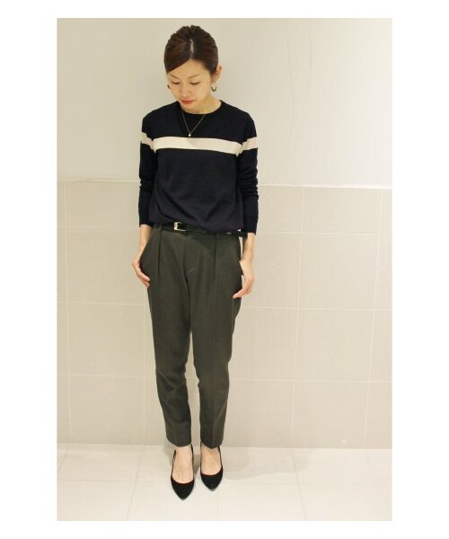 IENA(イエナ)の「ツイカW/CA フラノストレッチパンツ(パンツ・レディース・ブラック/カーキ/グレーA/ネイビー A・36/38/40)」の14枚目の写真