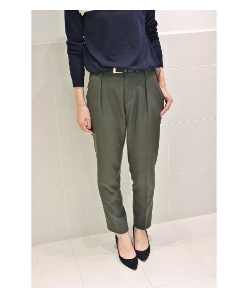 IENA(イエナ)の「ツイカW/CA フラノストレッチパンツ(パンツ・レディース・ブラック/カーキ/グレーA/ネイビー A・36/38/40)」の13枚目の写真