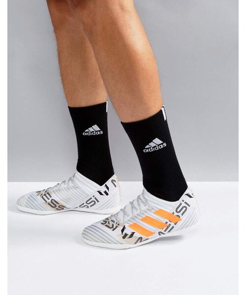 Adidas アディダス の Adidas Adidas Soccer Nemeziz X Messi Tango Indoor Sneakers In White Cg2967 スニーカー Wear