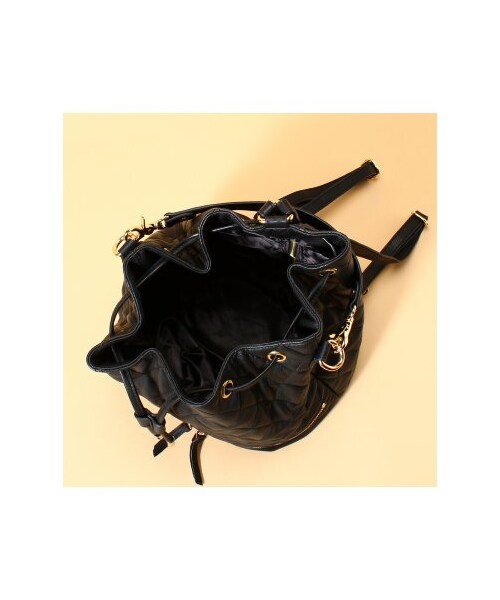 HASHIBAMI（ハシバミ）の「Hashibami*SLOBE キンチャクキルティングリュック。（バックパック・レディース・ブラック・フリー）」の6枚目の写真