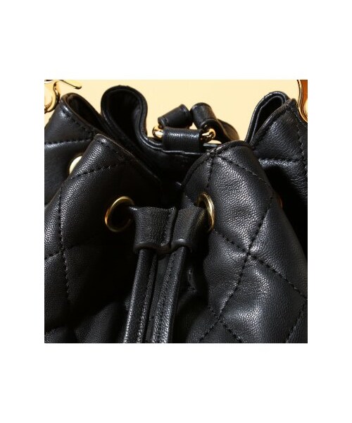 HASHIBAMI（ハシバミ）の「Hashibami*SLOBE キンチャクキルティングリュック。（バックパック・レディース・ブラック・フリー）」の11枚目の写真