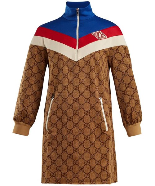 Gucci（グッチ）の「GUCCI GG-print technical-jersey dress 