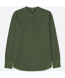 UNIQLO | ワッフルヘンリーネックT（長袖）(Tシャツ/カットソー)